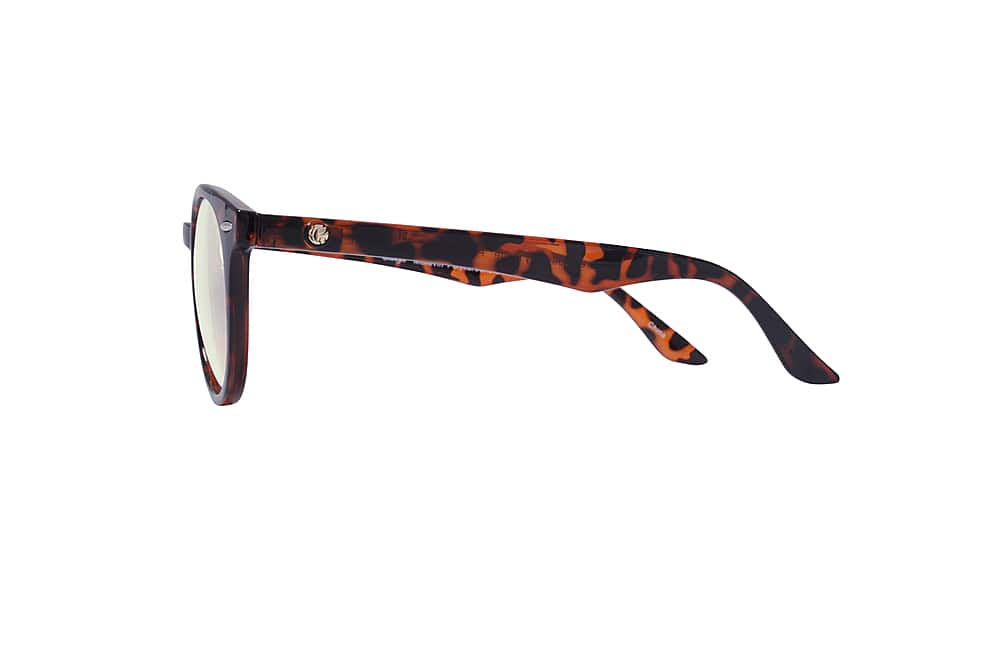 Left View: Crusheyes - MCKEVIN; 45% Blue Light Filtration, Anti-Fog Coating, Anti-Reflective Mirror, Comfort-LITE Frame, Lifetime Warranty - Gloss Brown Demi