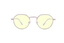 Crusheyes - MONA LISA; 45% Blue Light Filtration, Anti-Fog Coating, Anti-Reflective Mirror, Comfort-LITE Frame, Lifetime Warranty - Gloss Rose Gold/Clear Temple Tips