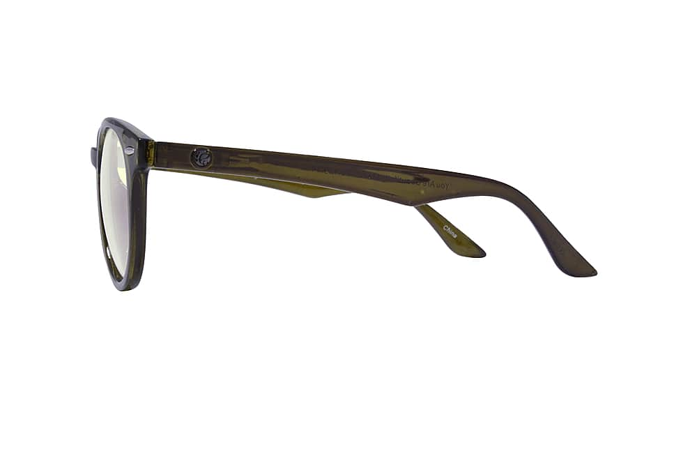 Left View: Crusheyes - MCKEVIN; 45% Blue Light Filtration, Anti-Fog Coating, Anti-Reflective Mirror, Comfort-LITE Frame, Lifetime Warranty - Gloss Crystal Olive