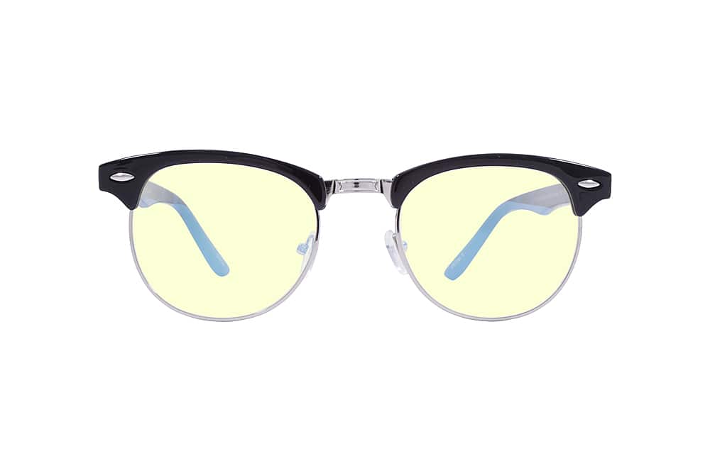 Crusheyes - WAYFARTHER; 45% Blue Light Filtration, Anti-Fog Coating, Anti-Reflective Mirror, Comfort-LITE Frame, Lifetime Warranty  - Gloss Black