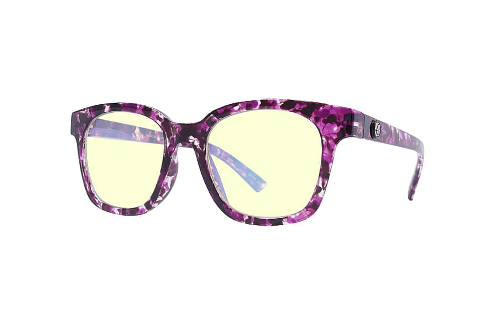 Angle View: Crusheyes - PANACHE; 45% Blue Light Filtration, Anti-Fog Coating, Anti-Reflective Mirror, Comfort-LITE Frame, Lifetime Warranty - Gloss Purple Demi