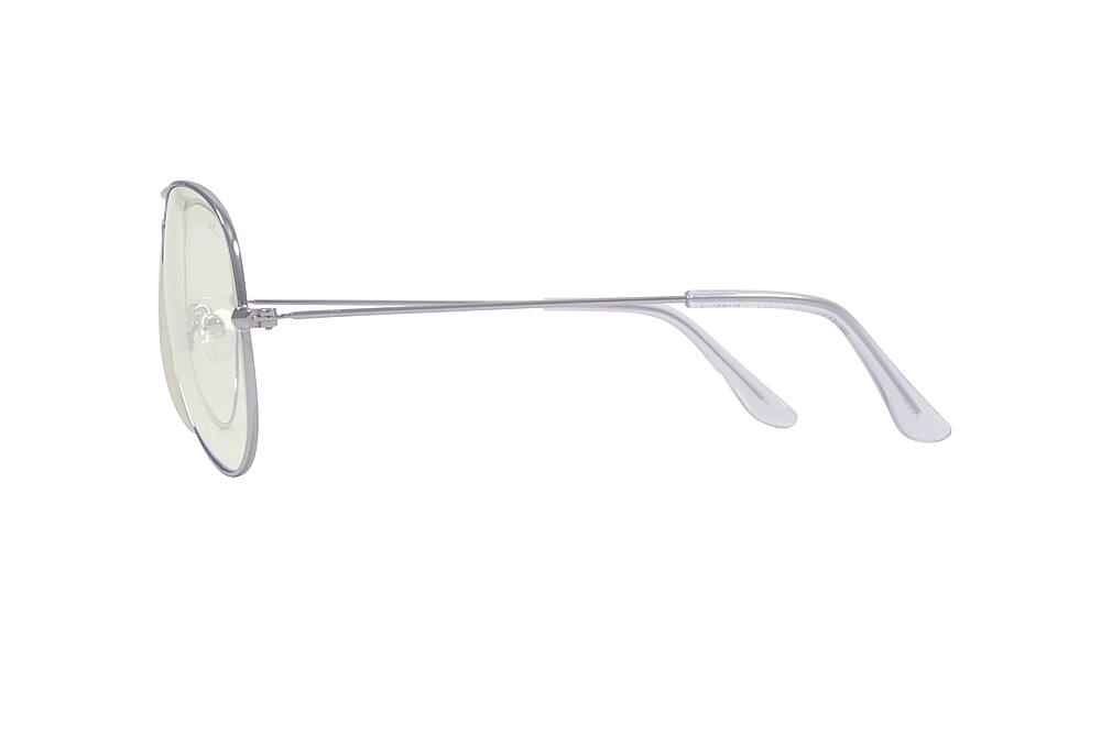 Left View: Crusheyes - TAKE OFF; 45% Blue Light Filtration, Anti-Fog Coating, Anti-Reflective Mirror, Comfort-LITE Frame, Lifetime Warranty - Gloss Silver + Smoke Temple Tips