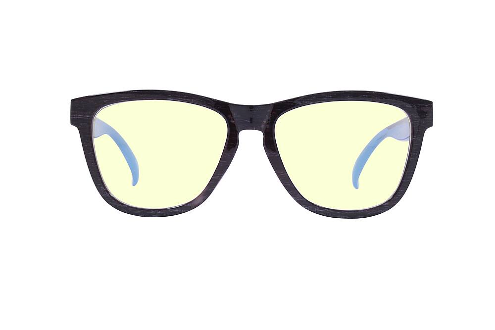 Front. Kreedom - PAISLEY; 45% Blue Light Filtration, Anti-Fog Coating, Anti-Reflective Mirror, Comfort-LITE Frame, Lifetime Warranty - Gloss Grey Wood Print.