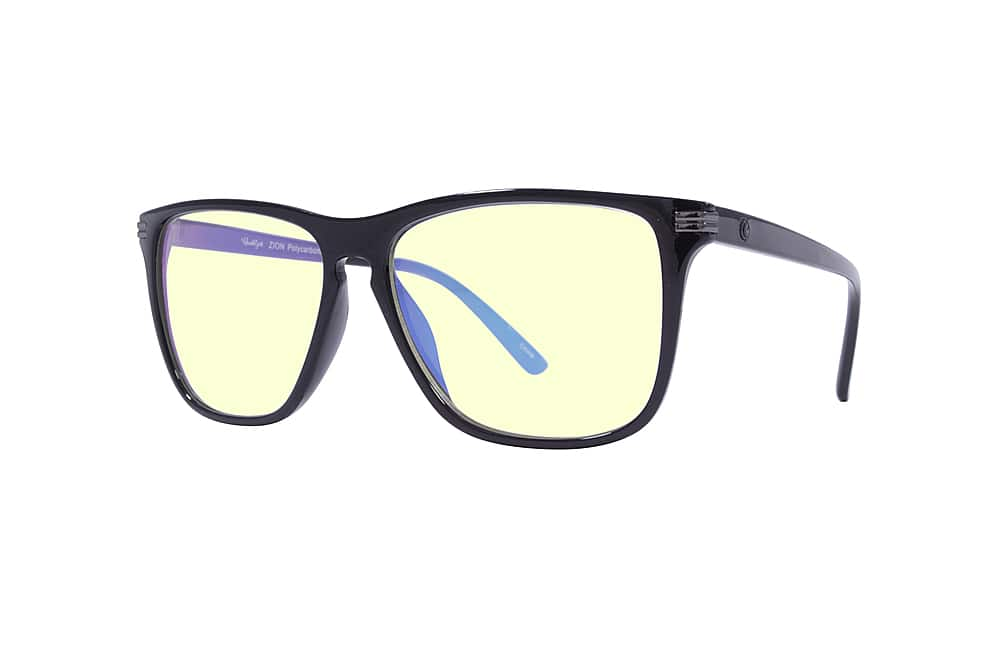 Angle View: Crusheyes - ZION; 45% Blue Light Filtration, Anti-Fog Coating, Anti-Reflective Mirror, Comfort-LITE Frame, Lifetime Warranty - Gloss Black