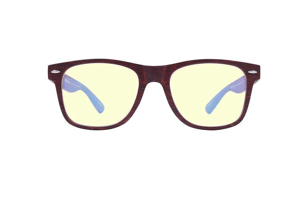 Front. Kreedom - NOSTALGIC; 45% Blue Light Filtration, Anti-Fog Coating, Anti-Reflective Mirror, Comfort-LITE Frame, Lifetime Warranty - Matte Light Wood Print.