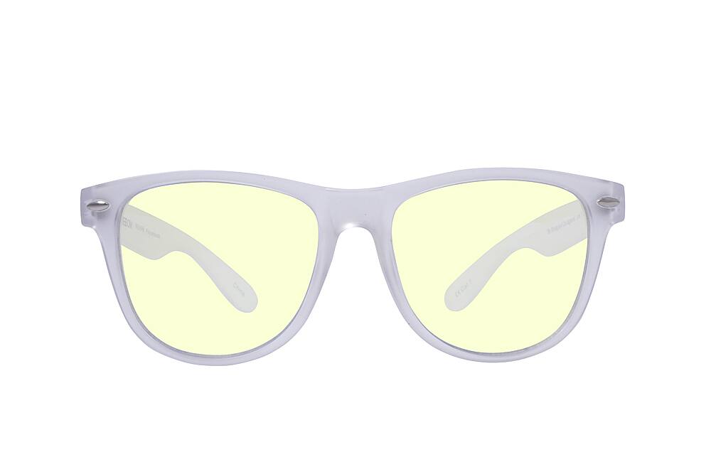 Front. Kreedom - REVERB; 45% Blue Light Filtration, Anti-Fog Coating, Anti-Reflective Mirror, Comfort-LITE Frame, Lifetime Warranty - Matte Crystal Clear.