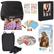 Front. HP - Sprocket Portable Photo Printer Gift Bundle with 2"x3" Zink Photo Paper, Deluxe Case, Album & More! - Black.