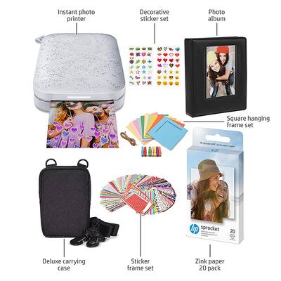 Imprimante photo instantanée HP Sprocket 2x3 Rose - Pack de démarrage - Informatique Imprimante photo instantanée HP Sprocket 2x3 Rose - Pack de démarrage - Informatique