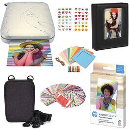 HP - Sprocket Select Portable Instant Photo Printer compatible with 2.3"x3.4" Zink Photo Paper - Gift Bundle