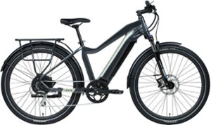 Aventon - Level Commuter Step-Over Ebike w/ 40 mile Max Operating Range and 28 MPH Max Speed - Medium - Stone Grey - Front_Zoom