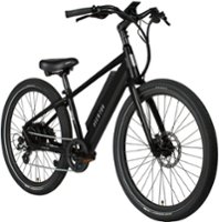 Aventon - Pace 500 Step-Over Ebike w/ 40 mile Max Operating Range and 28 MPH Max Speed - Large - Deep Black - Front_Zoom
