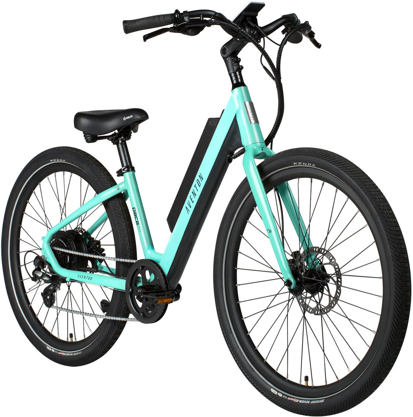 Angle View: Aventon - The 2021 Pace 500 Step-Through Ebike w/ 40 mile Max Operating Range and 28 MPH Max Speed - Celeste