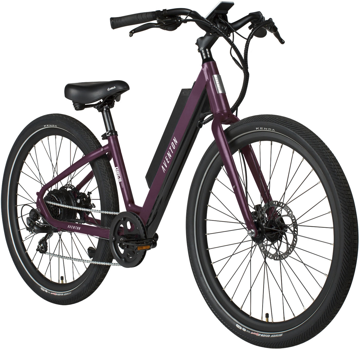 Angle View: Aventon - The 2021 Pace 350 Step-Through Ebike w/ 40 mile Max Operating Range and 20 MPH Max Speed - Amethyst