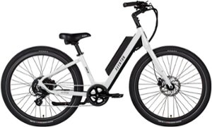 Aventon - The 2021 Pace 500 Step-Through Ebike w/ 40 mile Max Operating Range and 28 MPH Max Speed - Chalk White - Front_Zoom