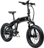 Aventon - Sinch Foldable Ebike w/ 40 mile Max Operating Range and 20 MPH Max Speed - Slick Black - Front_Zoom