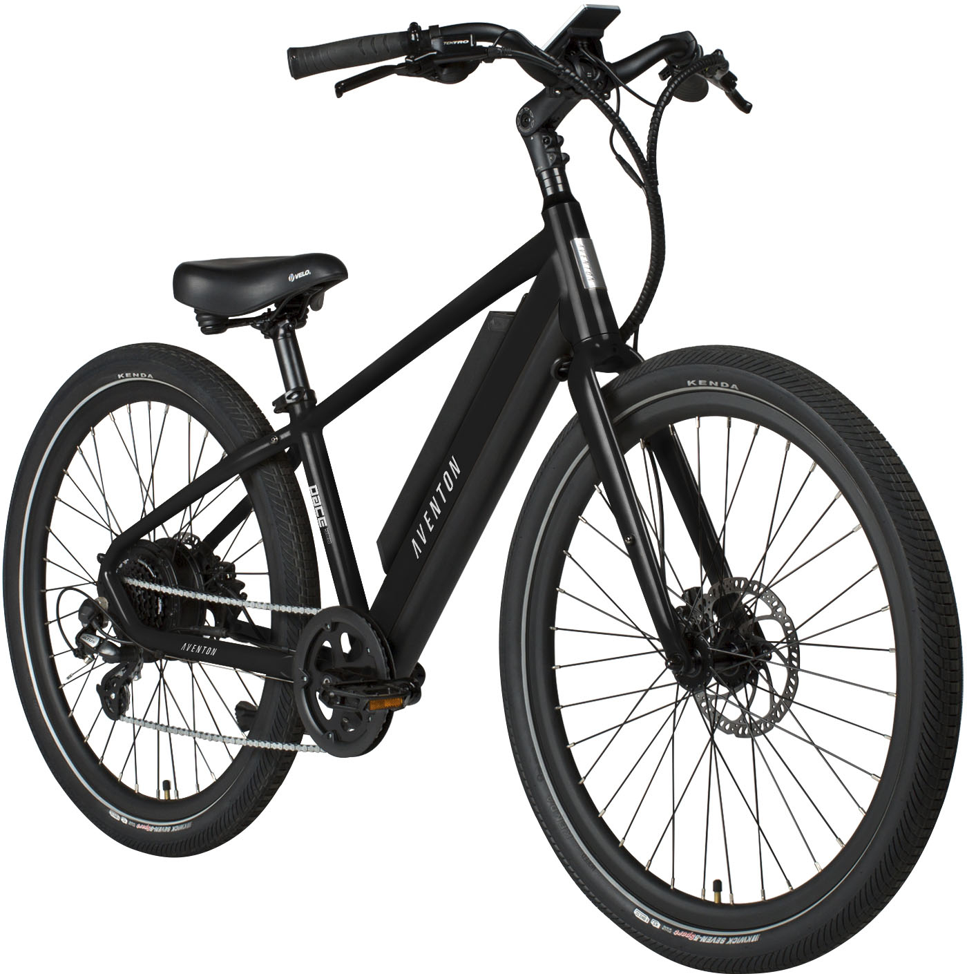 Aventon - Pace 500 Step-Over Ebike w/ 40 mile Max Operating Range and 28 MPH Max Speed - Medium - Deep Black