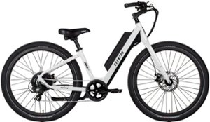 Aventon - The 2021 Pace 350 Step-Through Ebike w/ 40 mile Max Operating Range and 20 MPH Max Speed - Chalk White - Front_Zoom
