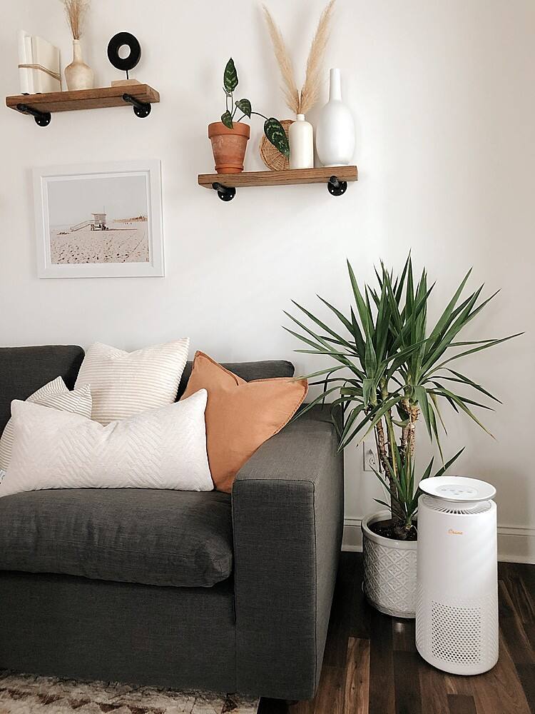 Alt View 15. CRANE - 500 Sq. Ft. UV Light Air Purifier - WHITE.