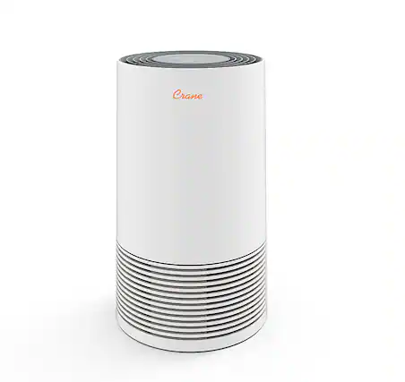 Front. CRANE - 300 Sq. Ft. Air Purifier - WHITE.