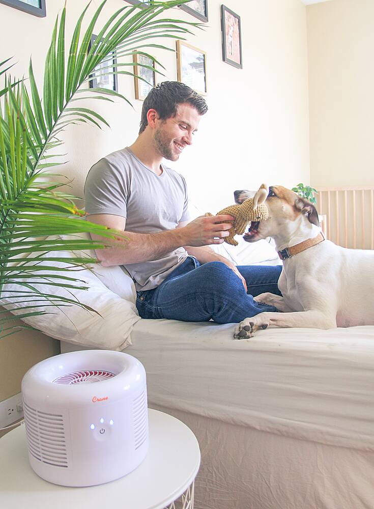 Alt View 14. CRANE - 300 Sq. Ft. Air Purifier - WHITE.