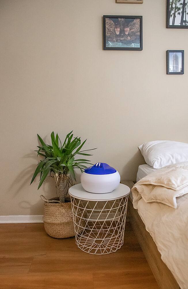 Back. CRANE - 1 Gal. Steam Vaporizer Humidifier - Blue/White.