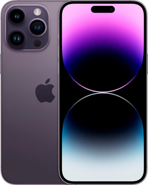 Front Zoom. Apple - iPhone 14 Pro Max 256GB - Deep Purple (AT&T).