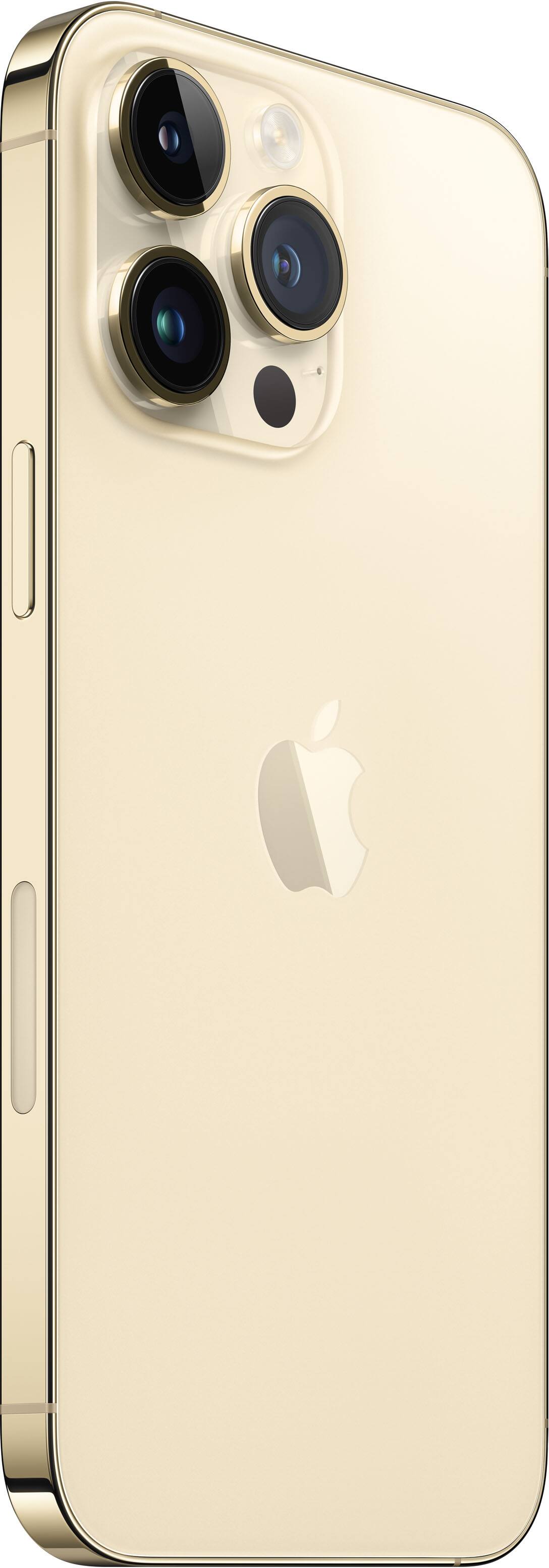 Left View: Apple - iPhone 14 Pro Max 512GB - Gold (AT&T)