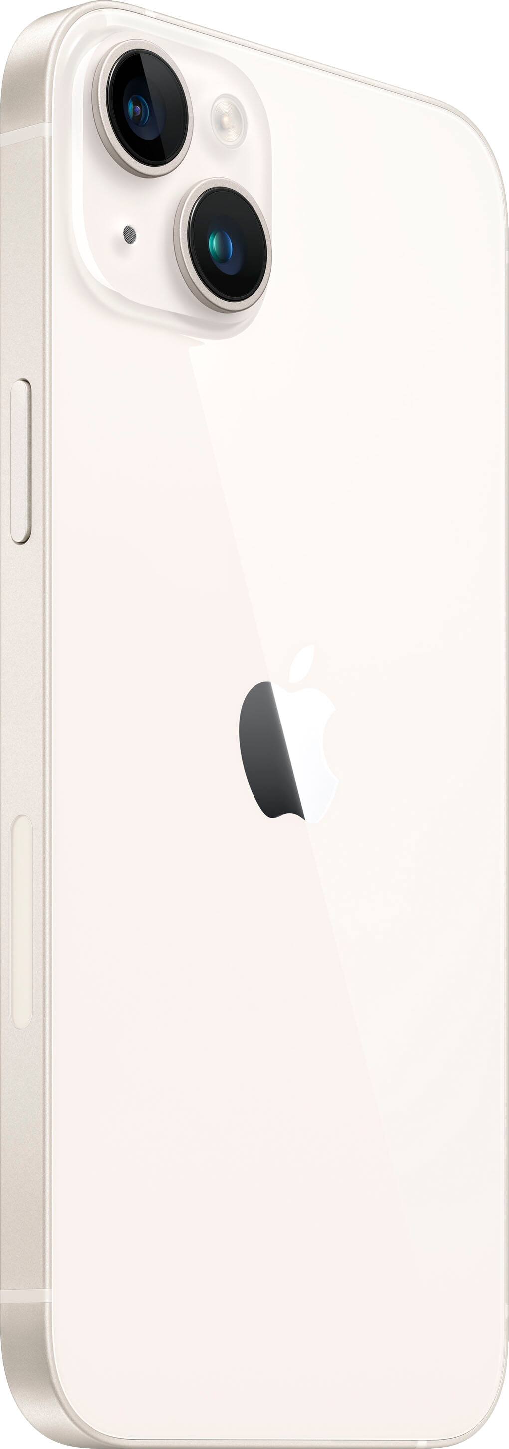 Left View: Apple - iPhone 14 Plus 512GB - Starlight (Verizon)