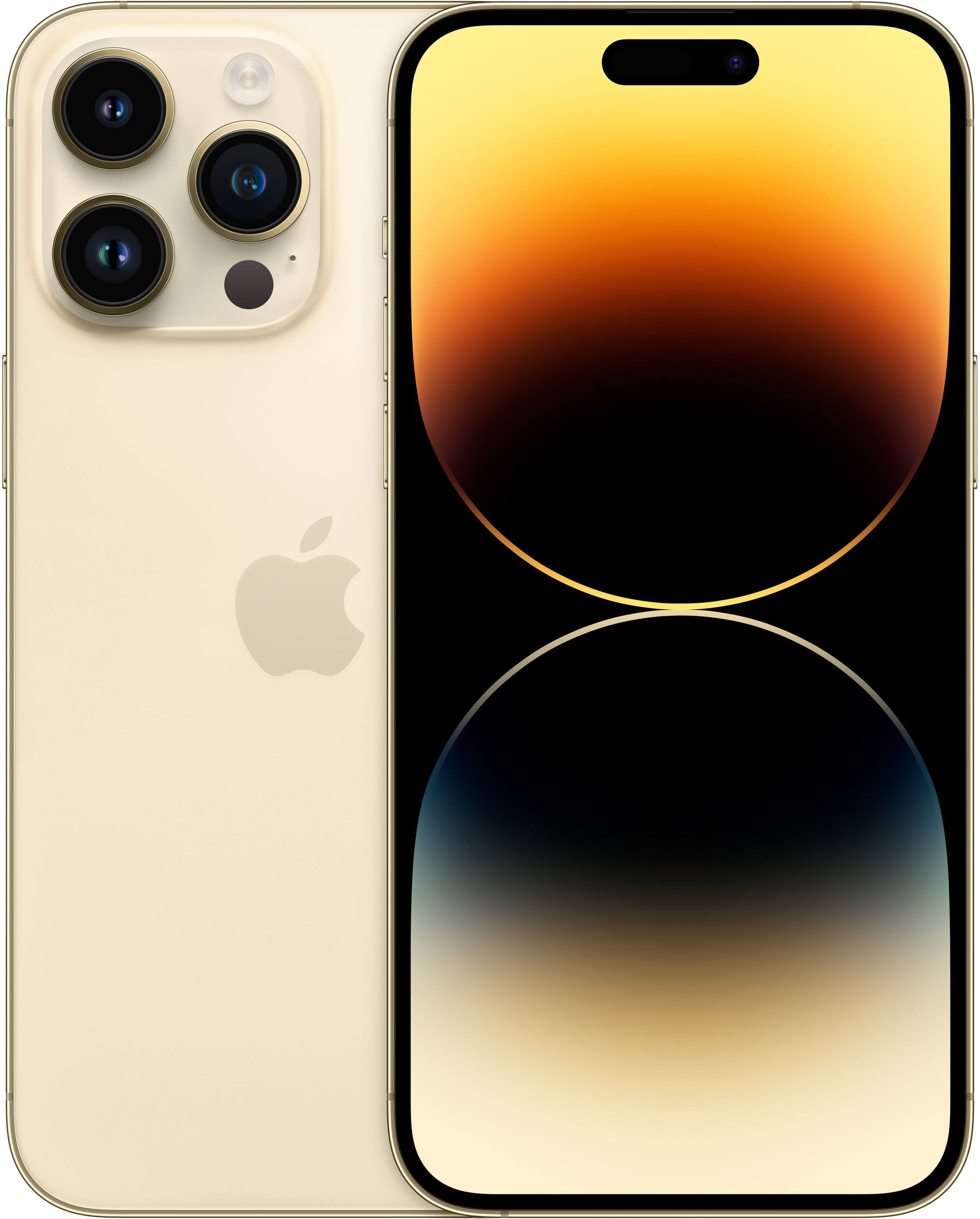 Front. Apple - iPhone 14 Pro Max 512GB - Gold.