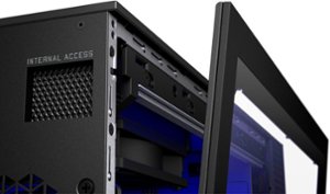 HP OMEN - Gaming Desktop - AMD Ryzen 7 5700G - 16GB HyperX Memory - AMD Radeon RX 6700XT - 1TB SSD - Jet Black - Front_Zoom