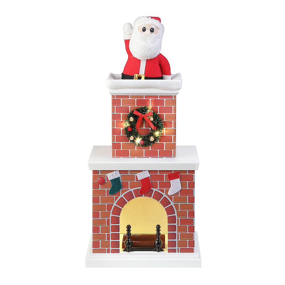 Mr Christmas - 18" Animated Santa in Chimney - White