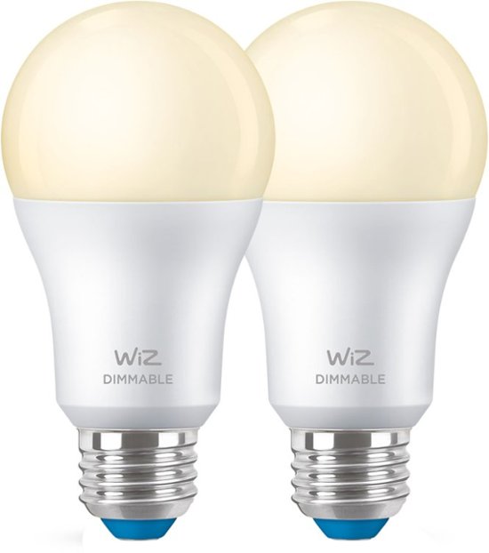 Front Zoom. WiZ - A19 Smart LED Soft White (2-pack).