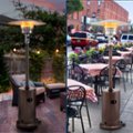 Left. Insignia™ - Standing Patio Heater - Brown.