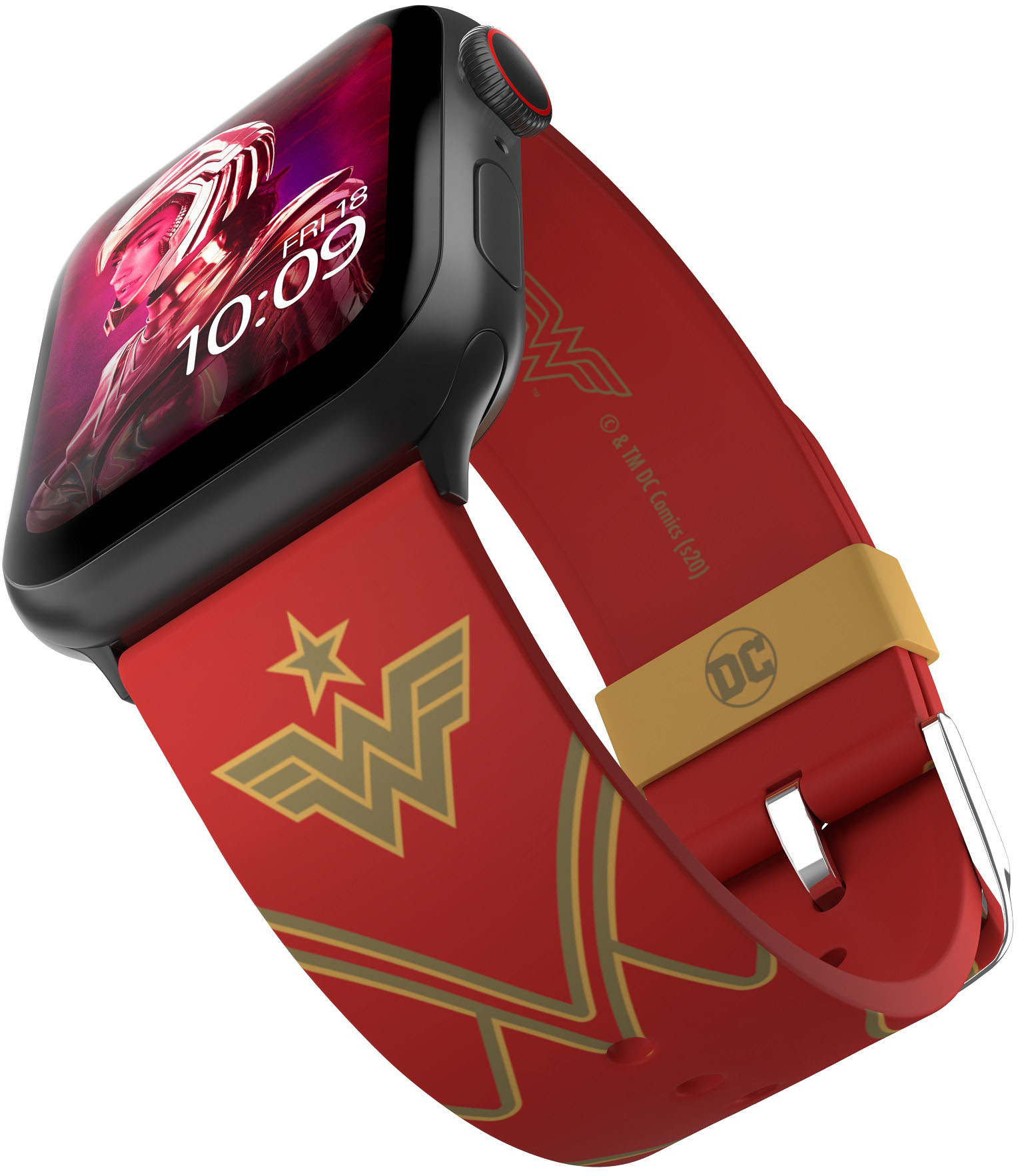 Angle View: MobyFox - DC Comics - WW84 Crimson Armor Smartwatch Band - Compatible with Apple Watch - Fits 38mm, 40mm, 42mm and 44mm