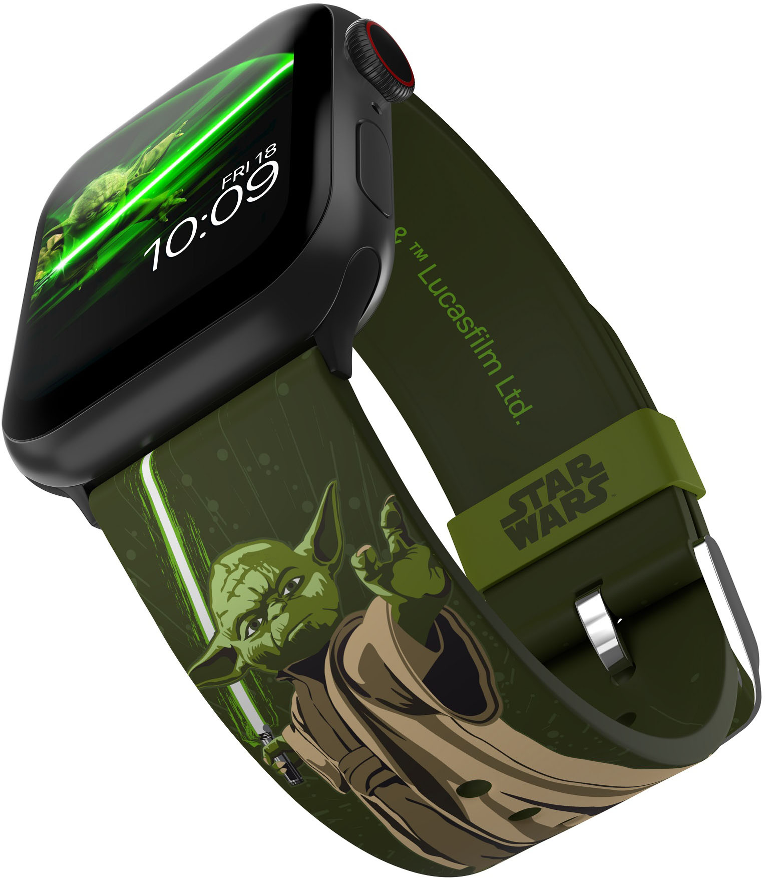 Angle View: MobyFox - STAR WARS -  Yoda Edition Smartwatch Band - Compatible with Apple Watch - Fits 38mm, 40mm, 42mm and 44mm
