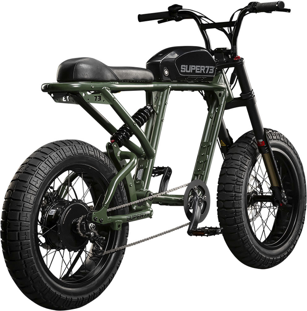 Super73 R Electric Motorbike w/ 75+ mile max operating range and 28+ mph max speed Olive FS-V0030
