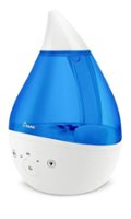 CRANE - 1 Gal. Drop Cool Mist Humidifier with Sound Machine - Blue/White - Front_Zoom