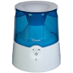 CRANE - 0.5 Gal. Warm Mist Humidifier with 2 Speed Settings - Blue/White - Front_Zoom