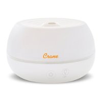CRANE - 0.2 Gal. 2-in-1 Ultrasonic Cool Mist Humidifer & Aroma Diffuser - White - Front_Zoom