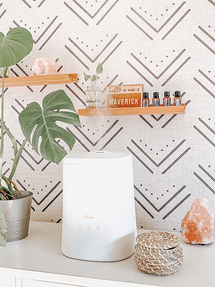 Angle View: Sunpentown Aroma Diffuser, Wood Base