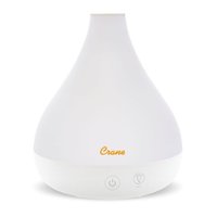 CRANE - 0.35 Gal. 2-in-1 Ultrasonic Cool Mist Humidifer & Aroma Diffuser - White - Front_Zoom