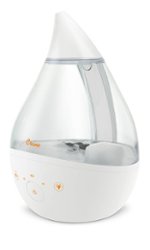 CRANE - 1 Gal. Drop Cool Mist Humidifier with Sound Machine - Clear/White - Front_Zoom