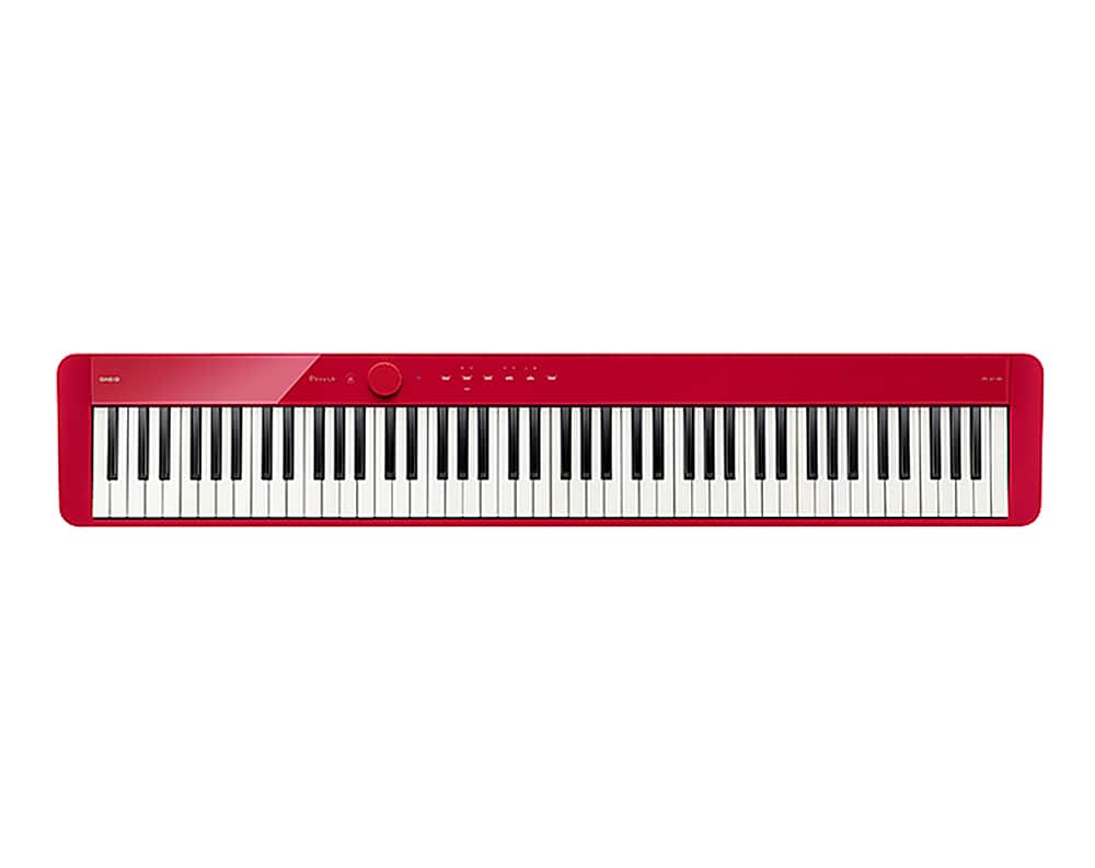 Front. Casio - PX-S1100 Full-Size Keyboard with 88 Keys - Red.