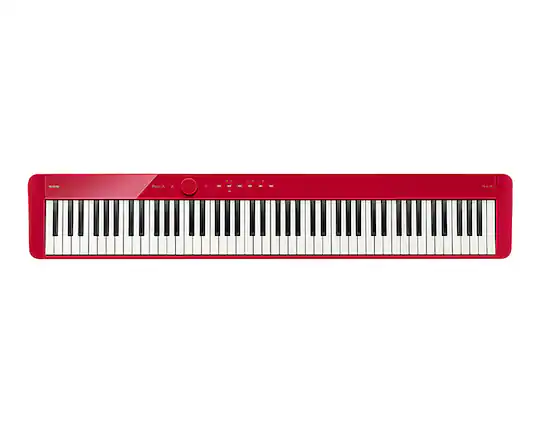 Front. Casio - PX-S1100 Full-Size Keyboard with 88 Keys - Red.