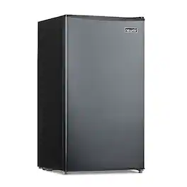 NewAir - 3.3 Cu. Ft. Compact Mini Refrigerator with Freezer, Can Dispenser, Crisper Drawer and Energy Star Certified - Gray