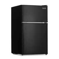 NewAir - 3.1 Cu. Ft. Compact Mini Refrigerator with Freezer, Can Dispenser and Energy Star - Black - Front_Zoom