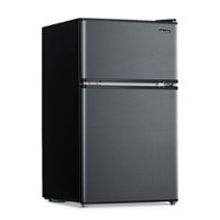 NewAir - 3.1 Cu. Ft. Compact Mini Refrigerator with Freezer, Can Dispenser and Energy Star - Gray - Front_Zoom