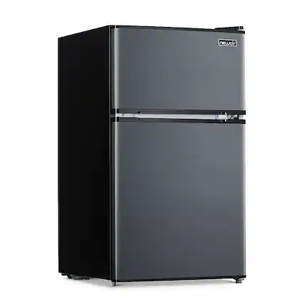 Front. NewAir - 3.1 Cu. Ft. Compact Mini Refrigerator with Freezer, Can Dispenser and Energy Star - Gray.