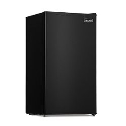 Newair 3.3 Cu. Ft. Compact Mini Refrigerator with Freezer, Can Dispenser, Crisper Drawer and Energy Star Certified - Black - Front_Zoom