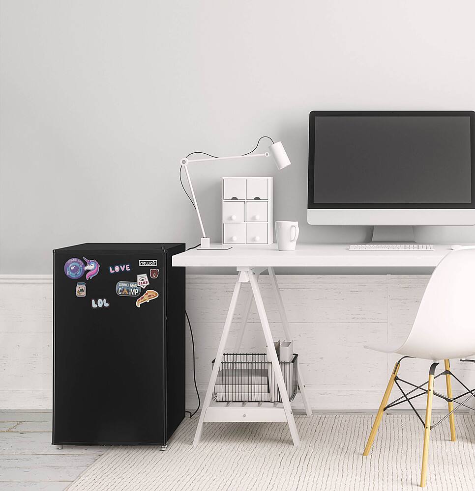 Alt View 16. NewAir - Newair 3.3 Cu. Ft. Compact Mini Refrigerator with Freezer, Can Dispenser, Crisper Drawer and Energy Star Certified - Black.